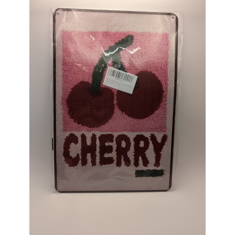 Cherry-Steel Decor Sign 12x8‎